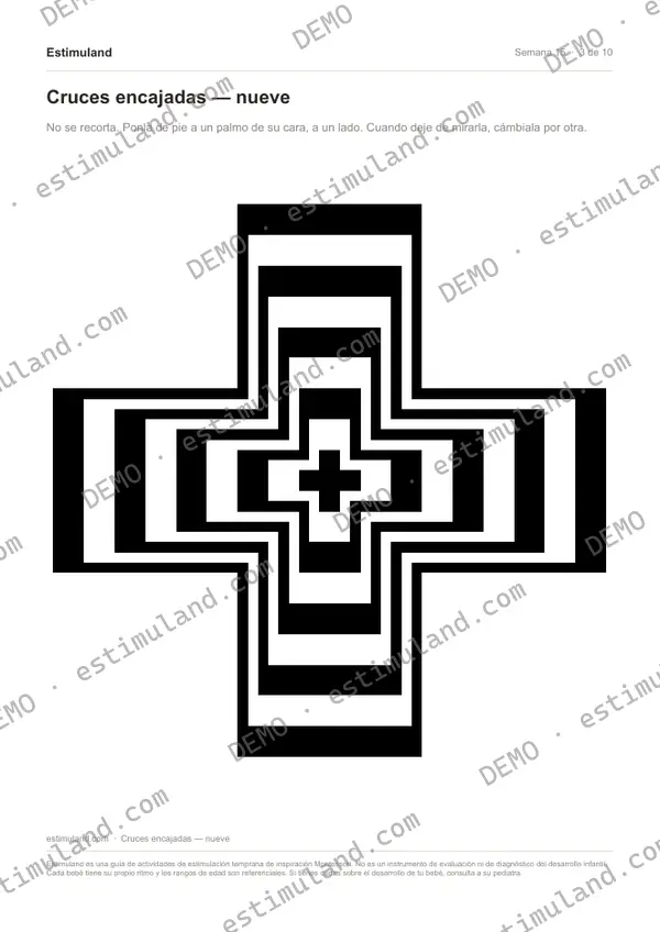 Cruces encajadas — nueve
